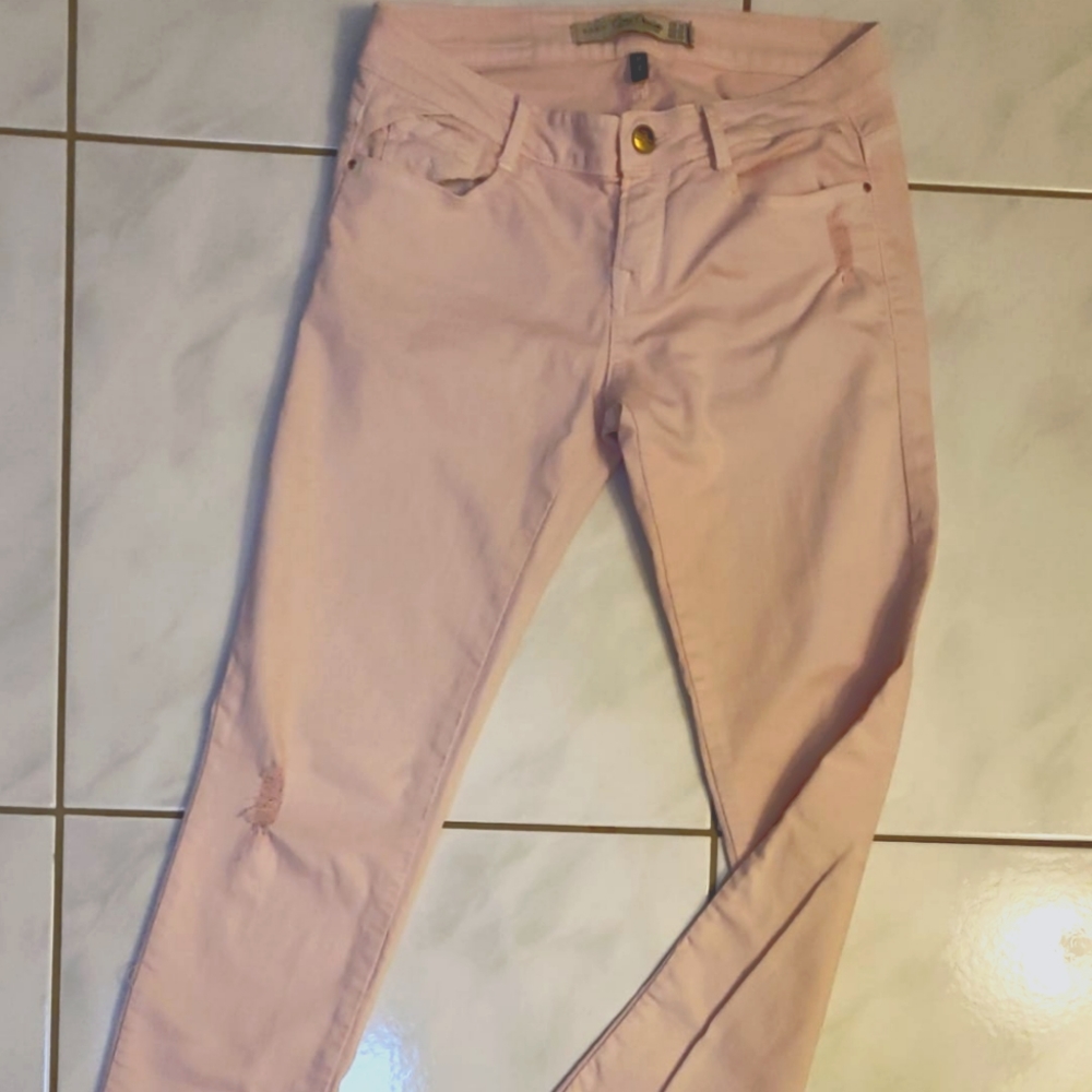 2/$25 Light Pink Zara Denim Slim Fit Jeans